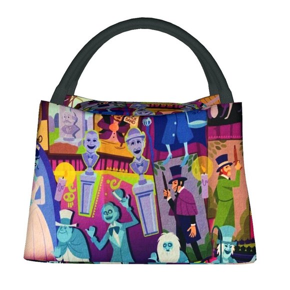 Disney Handbags - Disney Haunted Mansion Insulated Lunch Bag Graveyard Happy Haunts Colorful NEW